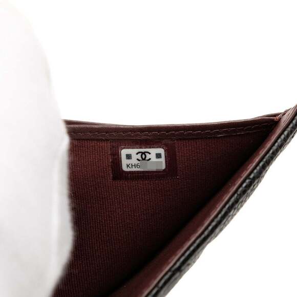CHANEL Black Caviar Leather Logo Wallet - Picture 7 of 8